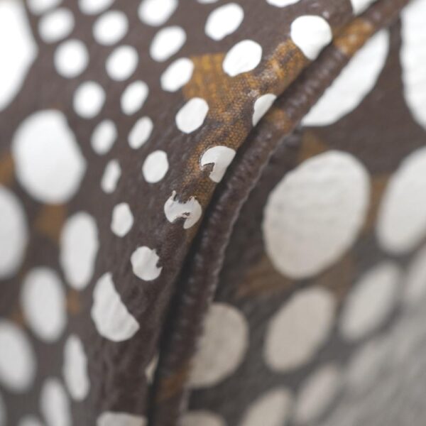 23 1621 11 Louis Vuitton Neverfull MM Yayoi Kusama Tote Bag Brown Beige