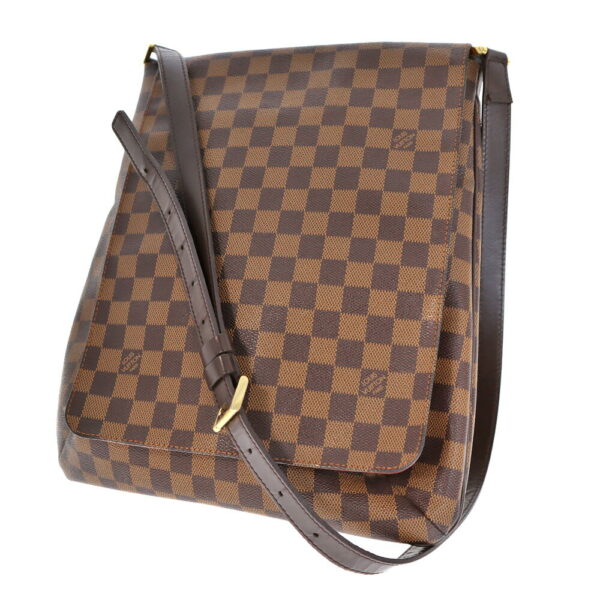 23 1629 Louis Vuitton Musette Damier Canvas Shoulder Bag