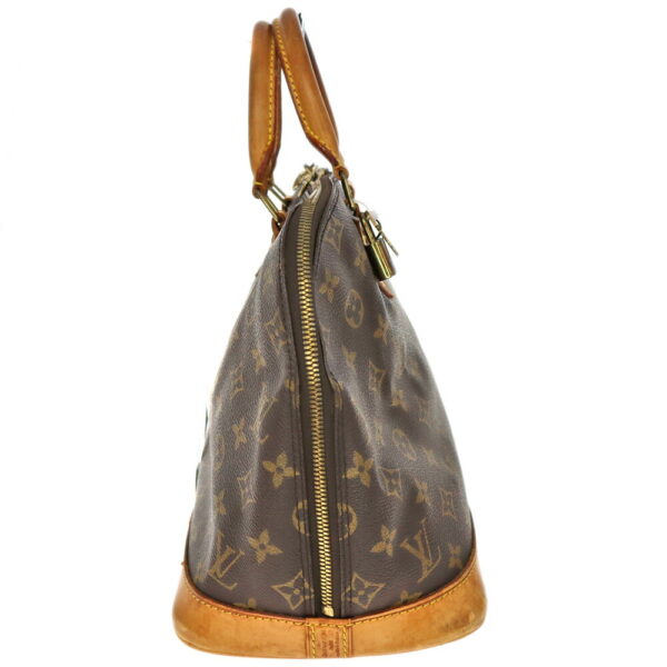 23 2065 4 Louis Vuitton Alma Monogram Canvas Handbag Brown