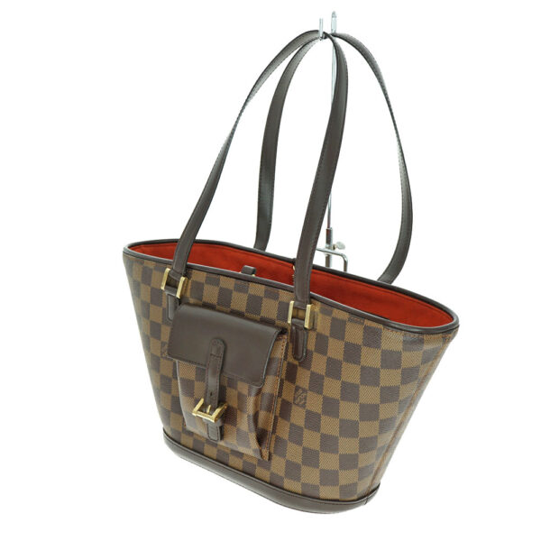 23 2432 1 Louis Vuitton Manosque PM Damier Canvas Tote Bag Brown