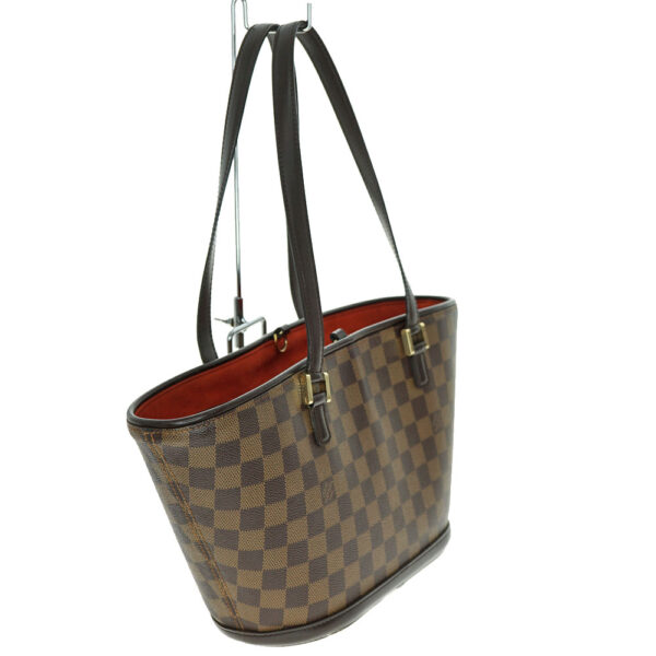 23 2432 2 Louis Vuitton Manosque PM Damier Canvas Tote Bag Brown