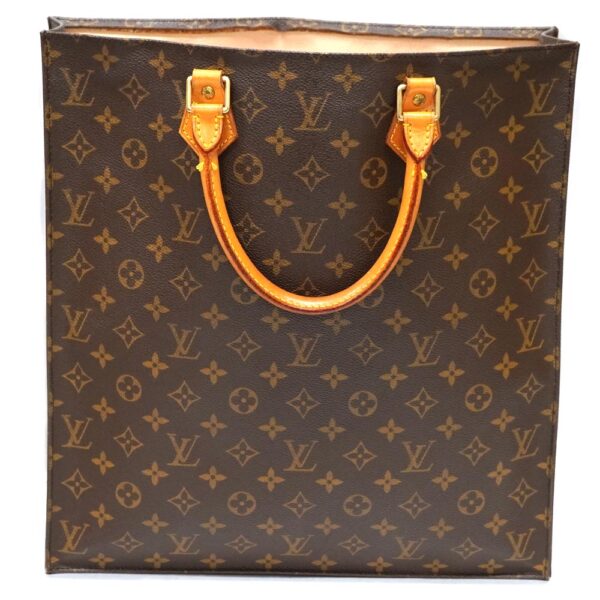 23 2447 2 Louis Vuitton Sac Plat Tote Bag Monogram Canvas Brown Beige