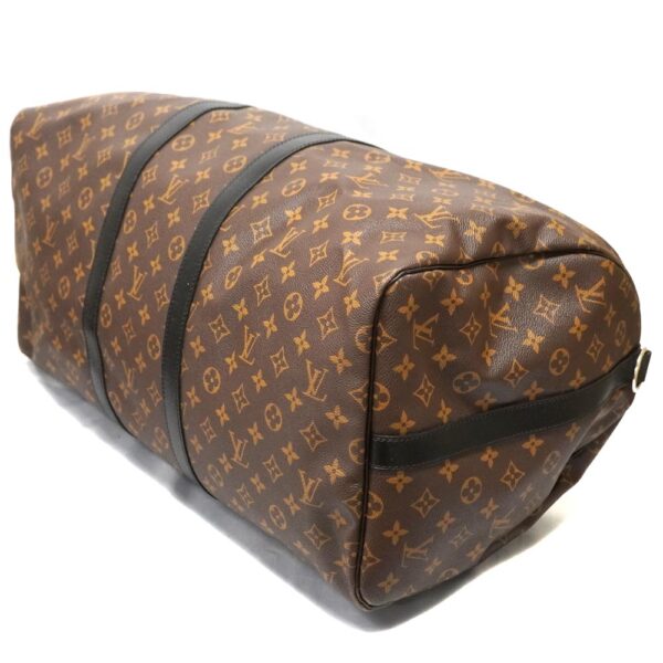 23 2502 6 Louis Vuitton Keepall Bandouliere 55 Travel Bag Macassar Brown