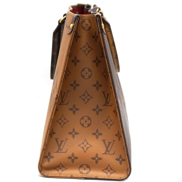 23 2529 4 Louis Vuitton On the Go MM 2WAY Tote Bag Giant Monogram Brown