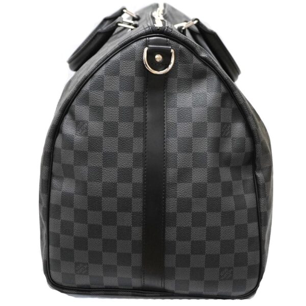 23 2646 4 Louis Vuitton Keepall Bandouliere 55 Bag Damier Graphite Black