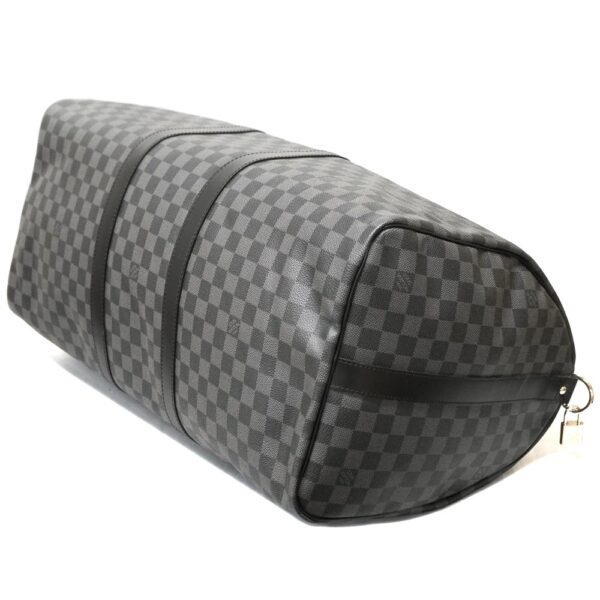 23 2646 6 Louis Vuitton Keepall Bandouliere 55 Bag Damier Graphite Black