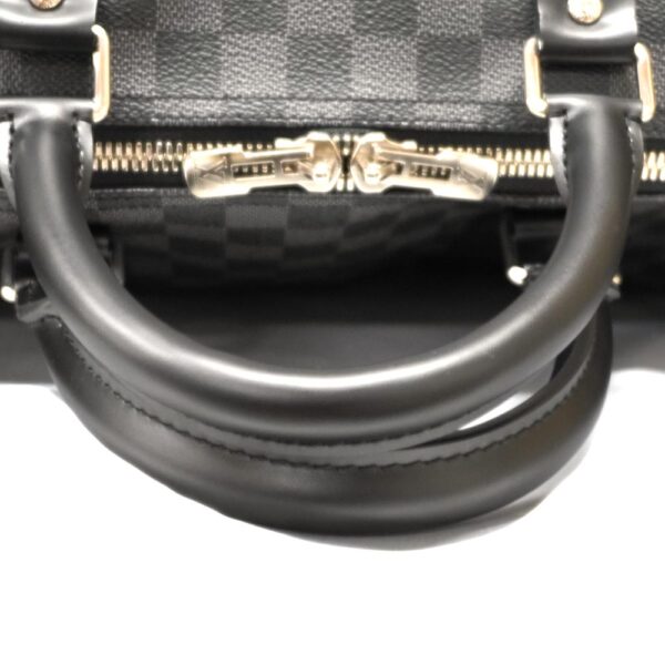 23 2646 7 Louis Vuitton Keepall Bandouliere 55 Bag Damier Graphite Black