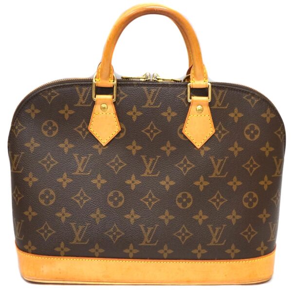 23 2683 1 Louis Vuitton Alma Handbag Monogram Canvas Brown Hardware