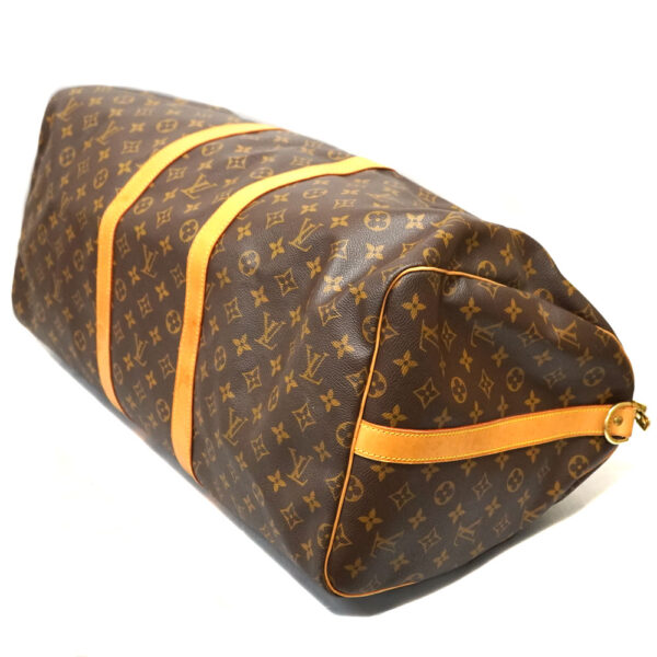 23 3054 6 Louis Vuitton Keepall Bandouliere 55 Bag Monogram Canvas Brown