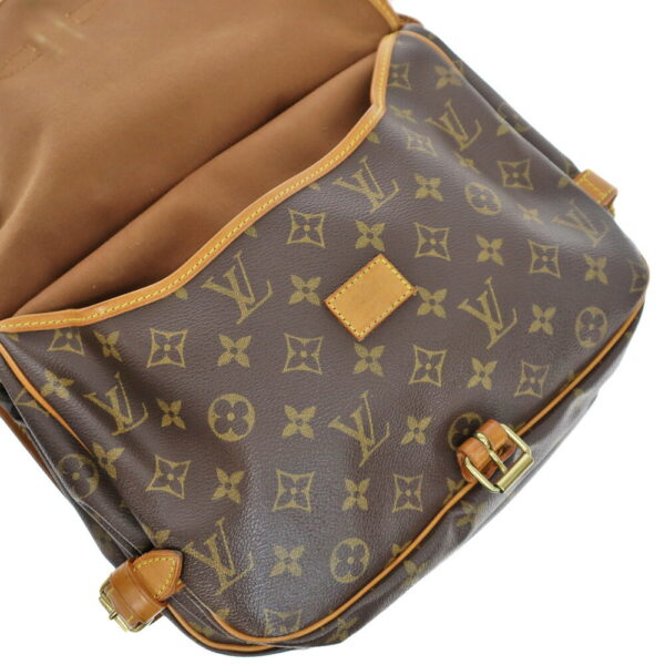 23 3641 10 Louis Vuitton Saumur 30 Monogram Canvas Shoulder Bag Brown