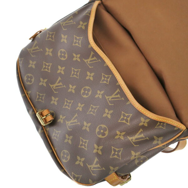 23 3641 15 Louis Vuitton Saumur 30 Monogram Canvas Shoulder Bag Brown