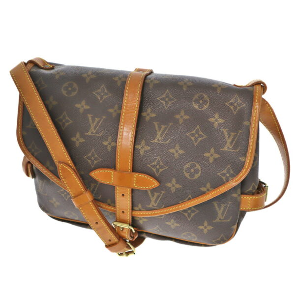 23 3641 Louis Vuitton Saumur 30 Monogram Canvas Shoulder Bag Brown