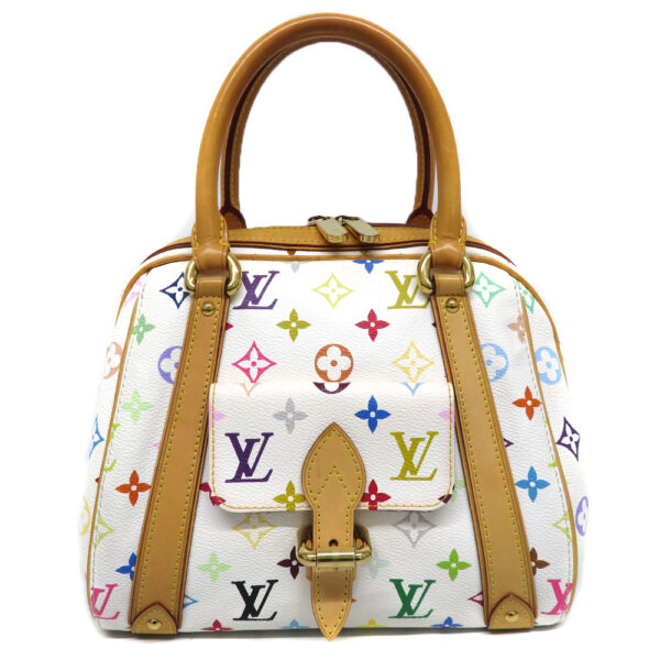 23 393501 Louis Vuitton Priscilla Monogram Multicolor Handbag Bronze White