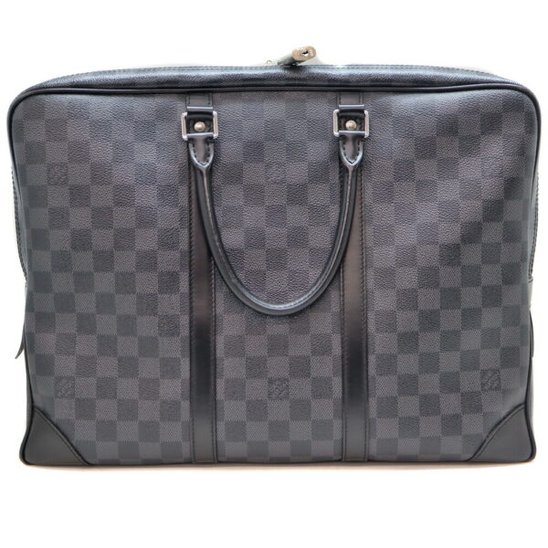 23 4252 1 Louis Vuitton Porte de Cumain Voyage Bag Damier Graphite Black Gray