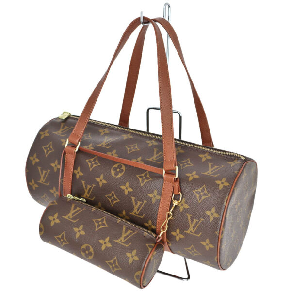 23 4441 Louis Vuitton Papillon 30 Monogram Shoulder Bag Brown