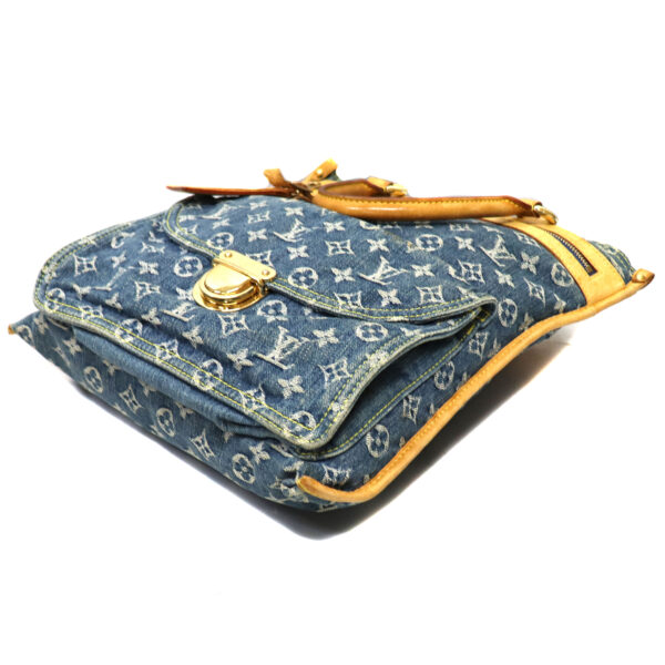 23 5133 6 Louis Vuitton Flat Shopper Tote Bag Monogram Denim