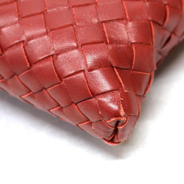 23 5275 11 Bottega Veneta Intrecciato Shoulder Bag Red