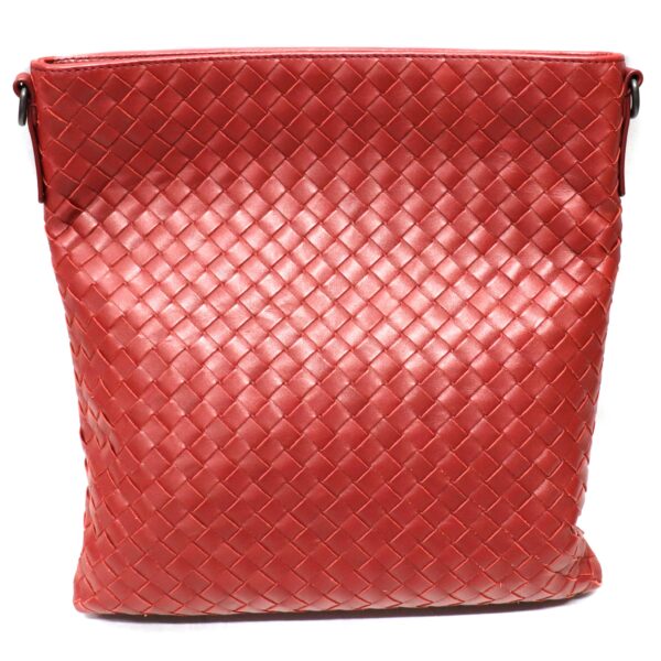 23 5275 2 Bottega Veneta Intrecciato Shoulder Bag Red