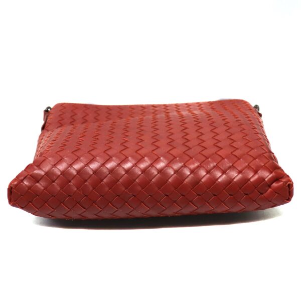 23 5275 6 Bottega Veneta Intrecciato Shoulder Bag Red