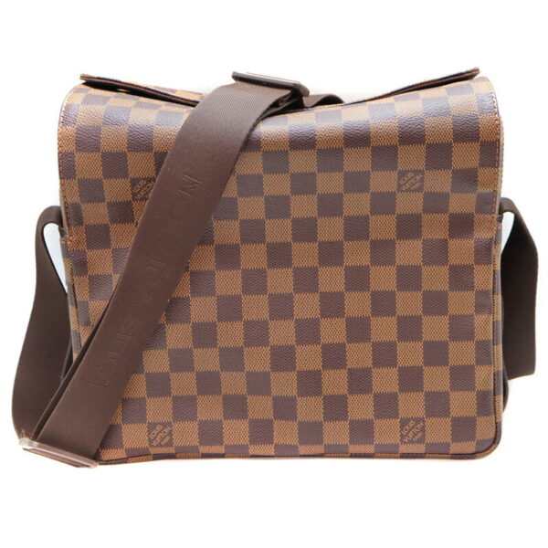 23 6093 1 Louis Vuitton Naviglio Shoulder Bag Damier Canvas Ebene Brown