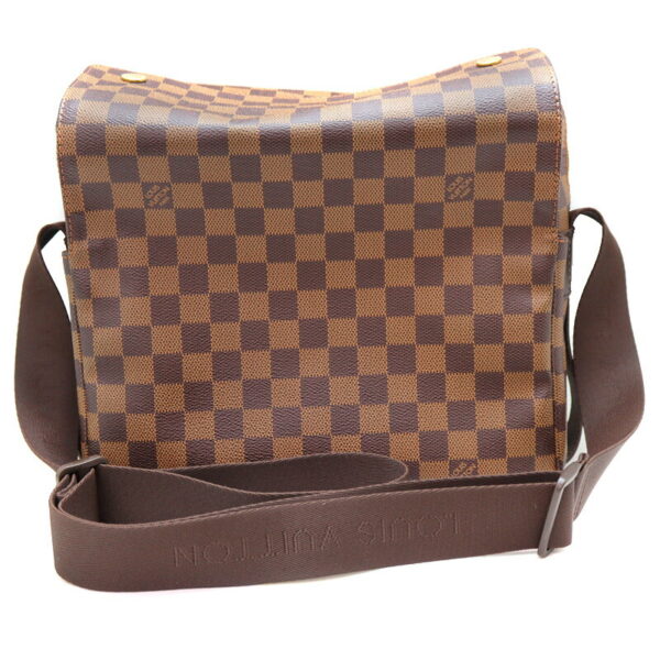 23 6093 2 Louis Vuitton Naviglio Shoulder Bag Damier Canvas Ebene Brown