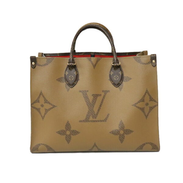 23 63 3 Louis Vuitton On the Go MM Giant Monogram 2Way Handbag Brown