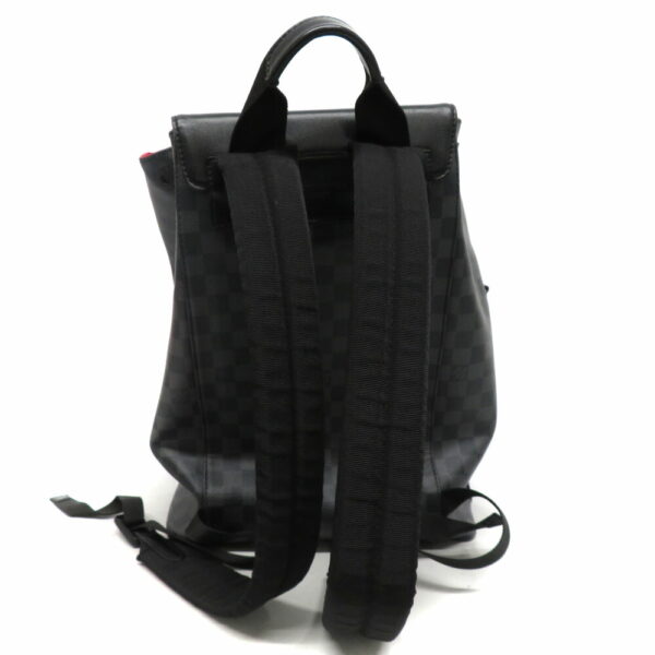 23 633211 Louis Vuitton Utility Backpack Damier Graphite Black