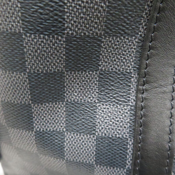 23 633215 Louis Vuitton Utility Backpack Damier Graphite Black