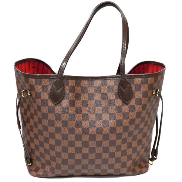 23 641 2 Louis Vuitton Neverfull MM Tote Bag Damier Canvas