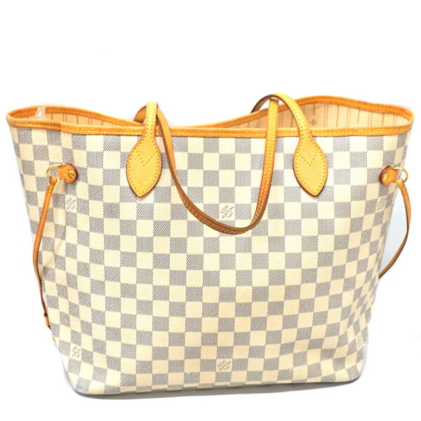 23 9573 2 Louis Vuitton Neverfull MM Tote Bag Damier Azur