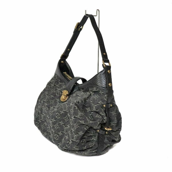 23 961 2 Louis Vuitton Monogram Denim Shoulder Bag Noir