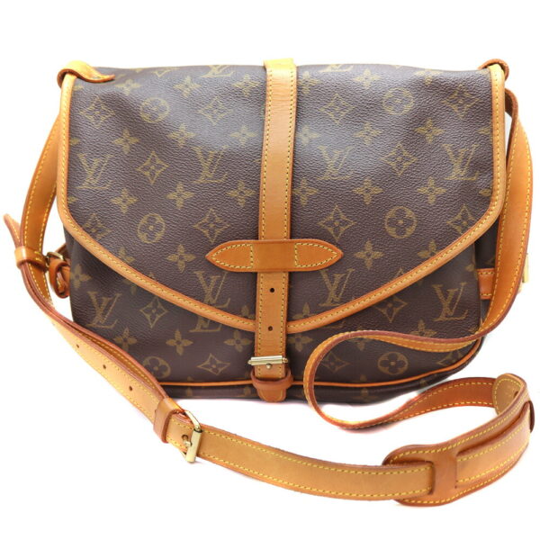 23 9979 1 Louis Vuitton Saumur 30 Monogram Canvas Shoulder Bag Brown