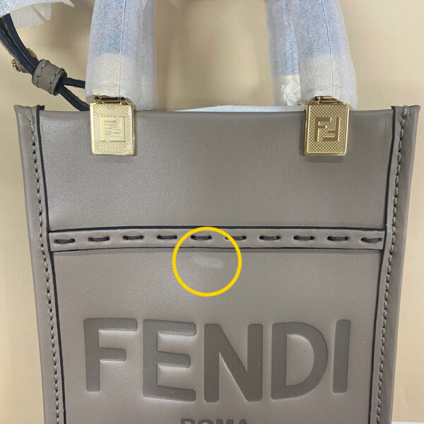 230116fd 2 Fendi Shoulder Bag Brown Stain