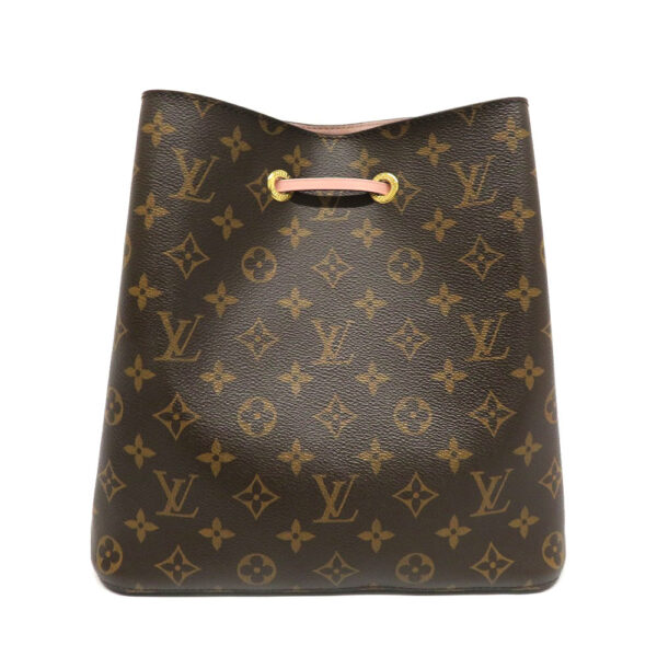 23015432 Louis Vuitton Neo Noe Monogram Drawstring Bag Brown Pink