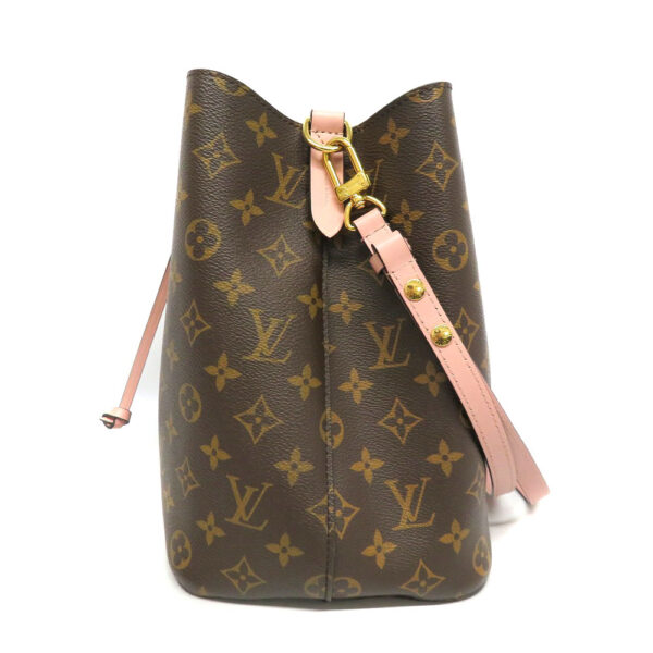 23015434 Louis Vuitton Neo Noe Monogram Drawstring Bag Brown Pink