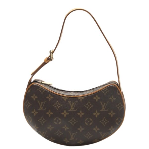 2312170040023 2 Louis Vuitton Pochette Croissant Handbag Monogram Canvas Brown