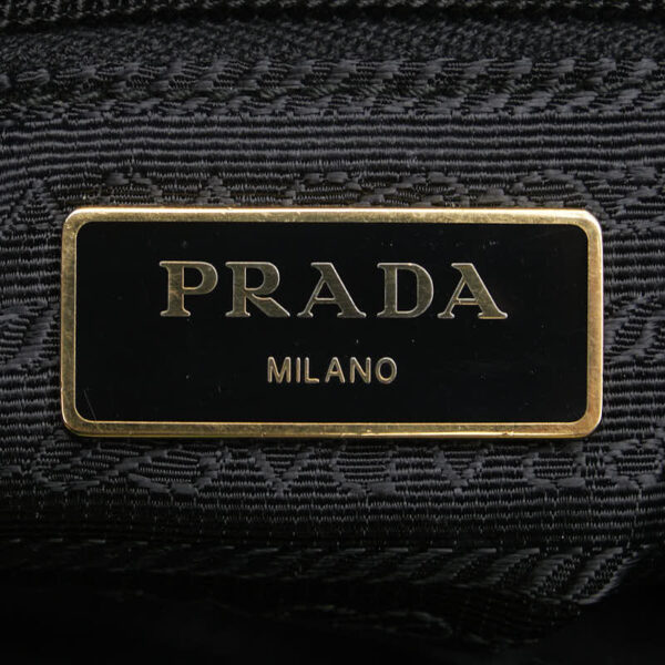 234 66563 10 Prada Triangle Plate 2WAY Nylon Shoulder Bag Green Yellow Multicolor