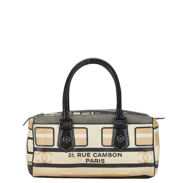 234 66568 3 Chanel Central Station Train Motif Mini Bag Beige Multicolor