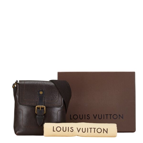 234 66577 8 Louis Vuitton Utah Yuma Crossbody Shoulder Bag Cafe Brown