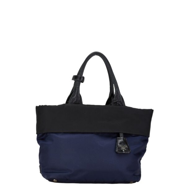 234 66578 2 Prada Tessuto 2WAY Nylon Shoulder Bag Blue