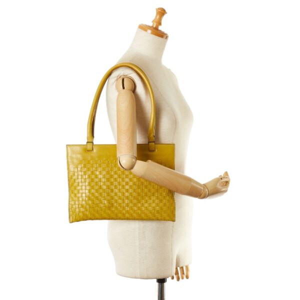 234 66663 11 Bottega Veneta Intrecciato Handbag Yellow