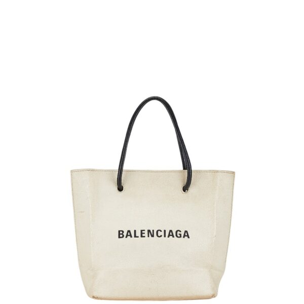 234 66665 2 Balenciaga Shopping Tote 2WAY Handbag White