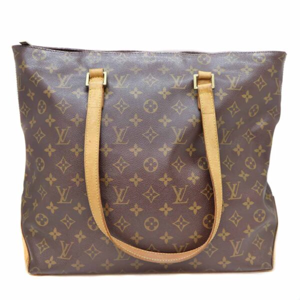 2349 2 Louis Vuitton Cabas Mezzo Monogram Canvas Tote Bag Brown