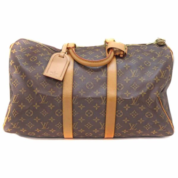 2365 1 Louis Vuitton Keepall 45 Monogram Canvas Bag Brown