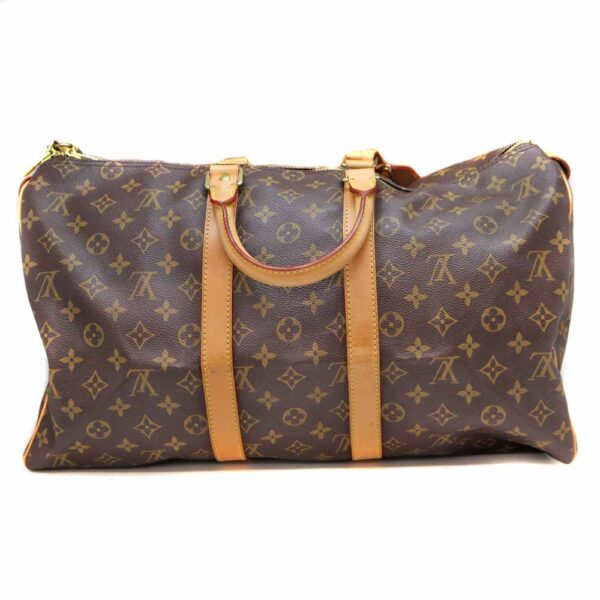 2365 2 Louis Vuitton Keepall 45 Monogram Canvas Bag Brown