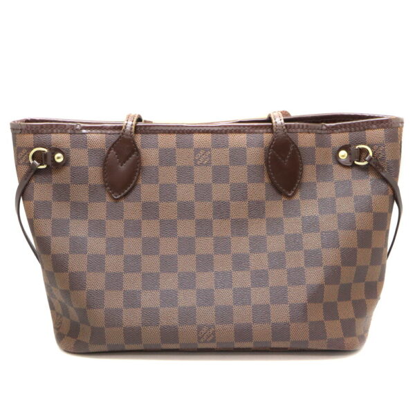 2378 2 Louis Vuitton Neverfull PM Tote Bag Damier Canvas Ebene Brown