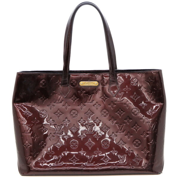 24 1136 1 Louis Vuitton Wilshire MM Monogram Vernis Handbag Bordeaux