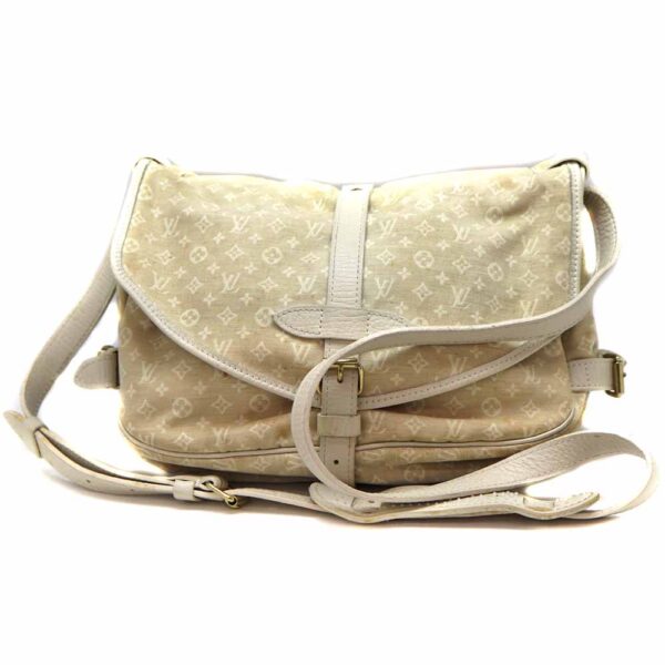 24 1372 1 Louis Vuitton Saumur 30 Monogram Mini Run Shoulder Bag Beige