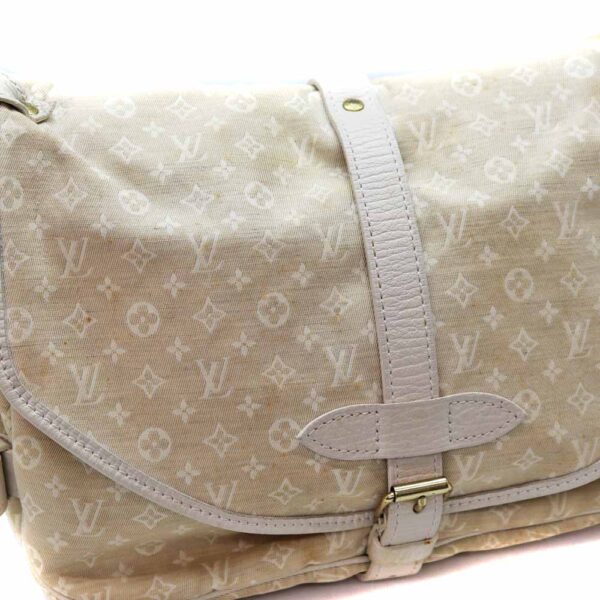 24 1372 8 Louis Vuitton Saumur 30 Monogram Mini Run Shoulder Bag Beige