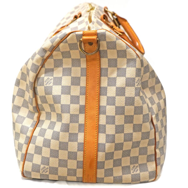 24 2326 3 Louis Vuitton Keepall Bandouliere 55 Damier Azur Bag